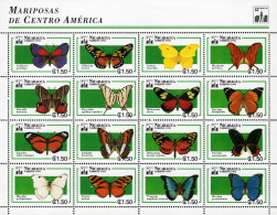 Nicaragua - 1994 - Butterflies - Hong Kong '94 Philatelic Exhibition - Mint Stamp Sheetlet - Nicaragua