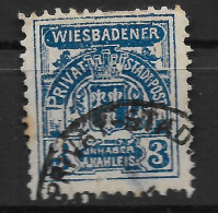 Privatpost Wiesbaden, Schöner  Wert Der Ausgabe Der Privat-Stadt-Post-Gesellschaft Von 1892 - Postes Privées & Locales