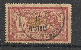 LEVANT - 1921-22 - N°YT. 35  - Type Merson 15pi Sur 1f Lie-de-vin - Oblitéré / Used - Gebruikt