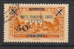 LEVANT - 1942 - N°YT. 41 - Forces Françaises Libres 50c Sur 4pi Orange - Oblitéré / Used - Gebruikt