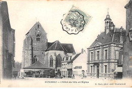 ESTERNAY - L'Hôtel De Ville Et L'Eglise - Très Bon état - Esternay