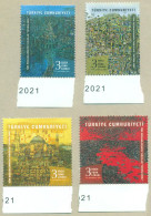 TURKEY 2021 MNH ART PAINTINGS TURKISH PAINTERS MOSQUES ISTANBUL - Unused Stamps
