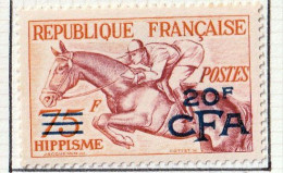 FRANCE - REUNION - Hippisme  - Tb De France Surchargé - Y&T N° 318 -1953-54 - MH - Nuevos