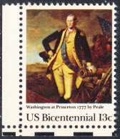 !a! USA Sc# 1704 MNH SINGLE From Lower Left Corner - Washington @Princeton - Neufs