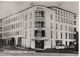 REAL PHOTOGRAPHIC POSTCARD - LARGE SIZED - FAWCETT'S ROYAL HOTEL - PORTRUSH - NORTHERN IRELAND - - Antrim