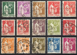 YT 280 à 289 1932-33 Type Paix Les 4 Types Du 50c Les 2 Types Du 1F (côte 15,5 €) France – Amscol3 - 1932-39 Peace