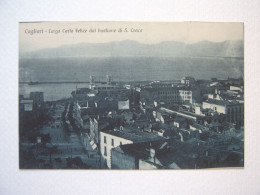 SARDEGNA : CAGLIARI (CA) LARGO CARLO FELICE DAL BASTIONE DI S. CROCE MOLTO BELLA - Cagliari