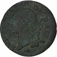 France, Louis XVI, Sol, 1784, Lyon, Cuivre, TB+, Gadoury:350 - 1774-1791 Louis XVI