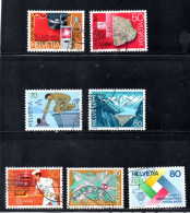 Switzerland, Used, 1985, Michel 1290 - 1293,1301 - 1303, 2 Sets - Oblitérés