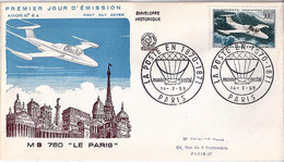 PA 35 SUR LETTRE 1° JOUR DE PARIS / 14.2.59 - 1927-1959 Brieven & Documenten