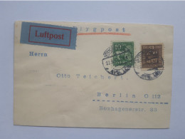 Schweden Postkarte GA Stockholm  Luftpost N. Hannover 1925 Tyskland - Covers & Documents