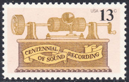 !a! USA Sc# 1705 MNH SINGLE (a2) - Sound Recording - Neufs