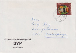 Motiv Brief  "Schweizerische Volkspartei SVP, Konolfingen"        1981 - Lettres & Documents