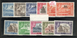 Aden 1951 No: 37-47 MNH/**   (k42) - Unused Stamps