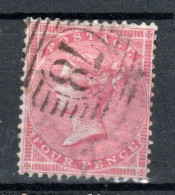 GB 13 Four Penny Used/gest. With No 78 (k27) - Used Stamps