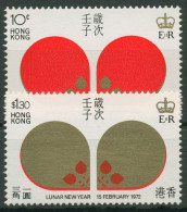 Hongkong 1972 Chinesisches Neujahr Jahr Der Ratte 261/62 Postfrisch - Neufs