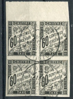 !!! COLONIES GENERALES, TAXE N°11 EN BLOC DE 4 OBLITERE - Strafportzegels