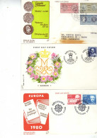 Danemark - (1980-84) - 3  FDC  -  Europa -  Margrethe II - Monnaies - - Cartas & Documentos