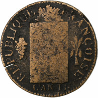 France, Sol à La Balance Françoise, 1793 / AN II, Metz, Cuivre, TB - Other & Unclassified