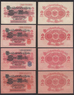 Darlehnskassenscheine 4 Stück 1914 Ro 52 In 4 Verschiedenen Farbentönen UNC (1) - Other & Unclassified