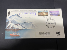 17-6-2024 (68) Australian Bicentenary - Bicentennial Antarctic Expedition 1987-1988 (AAT Stamp Chrischurch P/m NZ !) - FDC