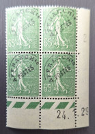 France 1922/27 N°49 En Bloc De 4  24/1/29 **TB Cote 300€ - ....-1929