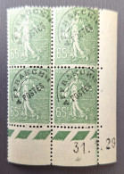 France 1922/27 N°49 En Bloc De 4  31/1/29 **TB Cote 300€ - ....-1929