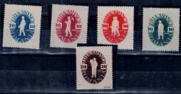 ROMANIA 1946 LABOR DAY MI No 987-91 MNH VF!! - Unused Stamps