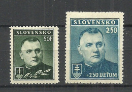 SLOVAKIA Slowakei 1939 Michel 67 & 69 * President Tiso - Nuovi