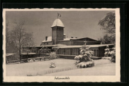 AK Ebersbach I. Sachsen, Eingeschneites Restaurant Felsenmühle Im Winter  - Ebersbach (Loebau/Zittau)