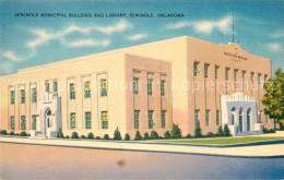 43099702 Seminole_Oklahoma Municipal Building And Library Building Illustration - Autres & Non Classés