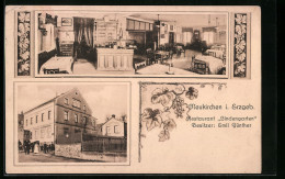 AK Neukirchen /Erzgeb., Restaurant Lindengarten, Strassen- Und Innenansicht  - Neukirch (Lausitz)