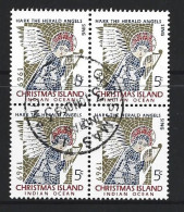Christmas Island 1969 5c Xmas Issue Block Of 4 FU - Christmas Island