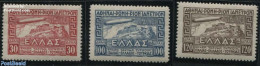 Greece 1933 Graf Zeppelin 3v, Unused (hinged), Transport - Zeppelins - Ungebraucht