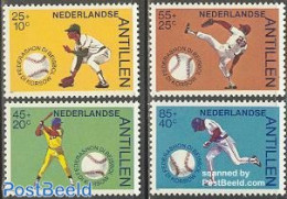 Netherlands Antilles 1984 Baseball 4v, Mint NH, Sport - Baseball - Baseball