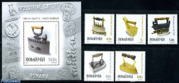 Romania 2012 Antique Irons 5v + S/s, Mint NH, Transport - Various - Railways - Textiles - Art - Art & Antique Objects - Nuevos