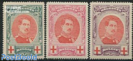 Belgium 1915 Red Cross 3v, King Albert I, Unused (hinged), Health - Red Cross - Ungebraucht