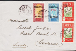 1934. NIGER. Fine Small Cover To Lausanne, Schweiz With 15 C AFRIQUE OCCIDENTALE FRANCAISE An... (MICHEL 28+) - JF546689 - Covers & Documents