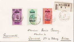 1923. NIGER. Beautiful And Rare Small Registered Envelope To Cousset Cton De Fribourg, Schwei... (MICHEL 31+) - JF546694 - Brieven En Documenten