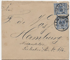 Brief Aus Kamerun Nach Hamburg, 1896, Rückseite Blanko - Cameroun