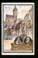 AK Ganzsache Bayern PP 38C22 /02: Würzburg, Jahrhundertfeier 1814-1914, 100 Jahre Zugehörigkeit Zum Königreich Baye  - Postkarten