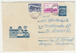 Boyana Church Illustrated Postal Stationery Letter Cover Posted 1967 To Germany - Uprated B240615 - Sobres