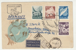 Poland 1956 Tourism FDC Posted Registered Krakow To Germany B240615 - Lettres & Documents