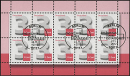 2964 Drei-Cent-Ergänzungswert, Zehnerbogen Mit ESSt Berlin - 2001-2010
