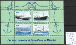 SAINT PIERRE ET MIQUELON BF 4 ** Côte 12.50 € - Blocks & Sheetlets