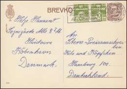 Dänemark Postkarte P 243II Frederik IX. 20 Öre, Kz. 194, KØBENHAVN 17.1.1959 - Interi Postali