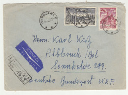 Poland Letter Cover Posted Air Mail Registered 1959 Warszawa To Germany B240615 - Lettres & Documents