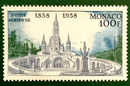 1958 MONACO - POSTE AERIENNE 100F - BASILIQUE DE LOURDES - NEUF* - Posta Aerea