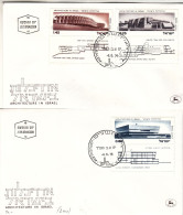 Israël - 2 Lettres FDC De 1974 - Oblit Jerusalem - Architecture - - Briefe U. Dokumente