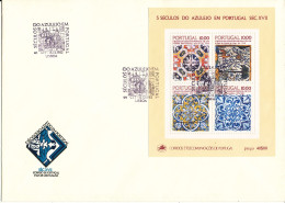 Portugal FDC 15-12-1982 Mini Sheet Azulejon (big Size Cover) - FDC